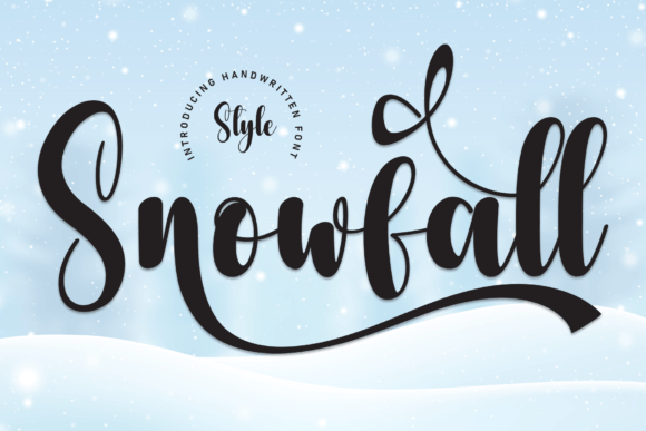 Discover the Snowfall Handwritten Font