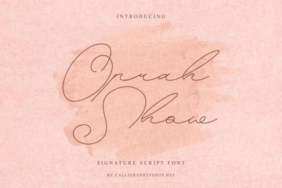 Oprah Show: Elevating Modern Design with Handwritten Elegance