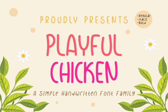 Playful Chicken: A Handwritten Font for Lively Designs