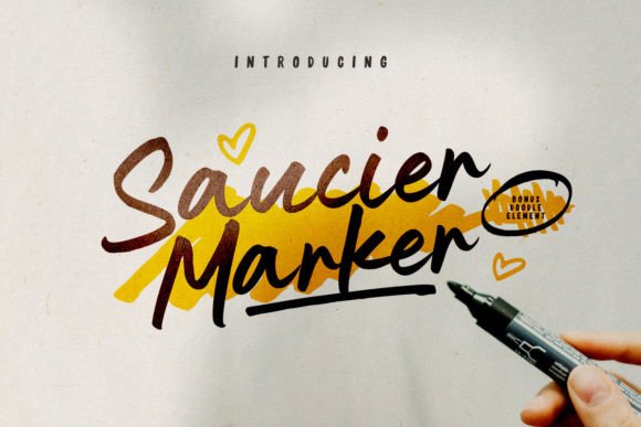Saucier Marker: The Handwritten Script Font for Authentic Design