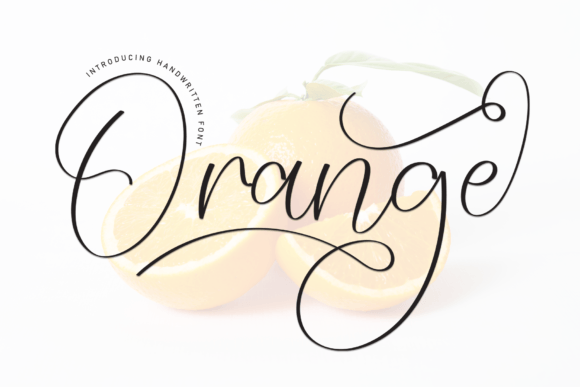 The Orange Font: A Modern Calligraphic Design Asset